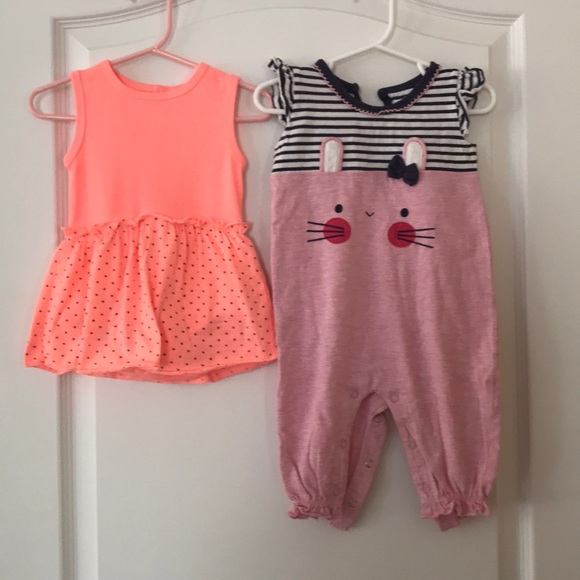 Primark One Pieces Set 2 Summer Rompers Baby Girl 69 Months
